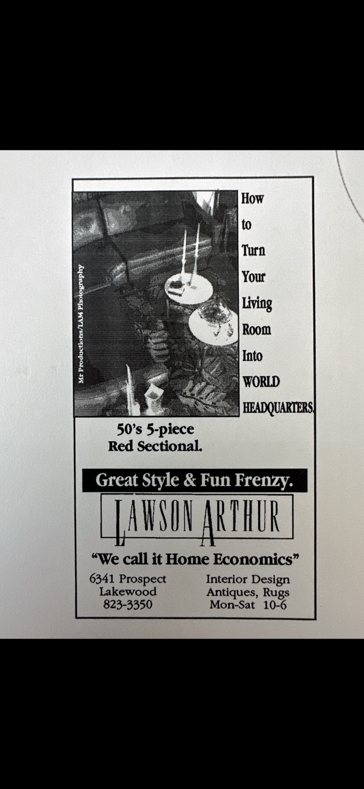 Throw a Rug Lawson Arthur ad